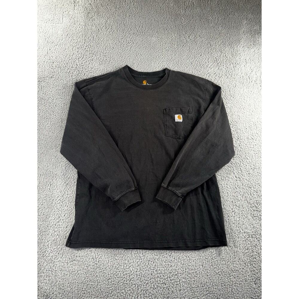 Carhartt Shirt Men Large Original Fit Long Sleeve Pocket Tee Crew Neck